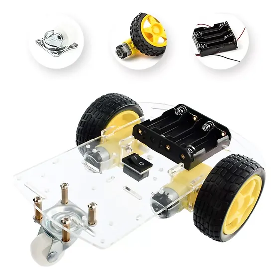 Kit Chassi 2 Rodas 2wd Robô Projeto P/ Arduino - Atacado