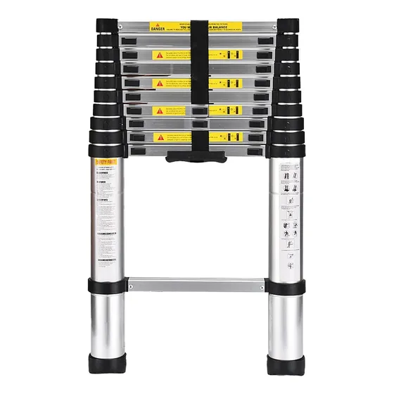 Escalera Telescopica Acero Inoxidable Extensible 13 Escalones 3,8mts Garden Life