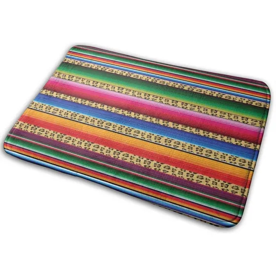 Alfombra Baño Lttie Serape Estampado Leopardo Antideslizante