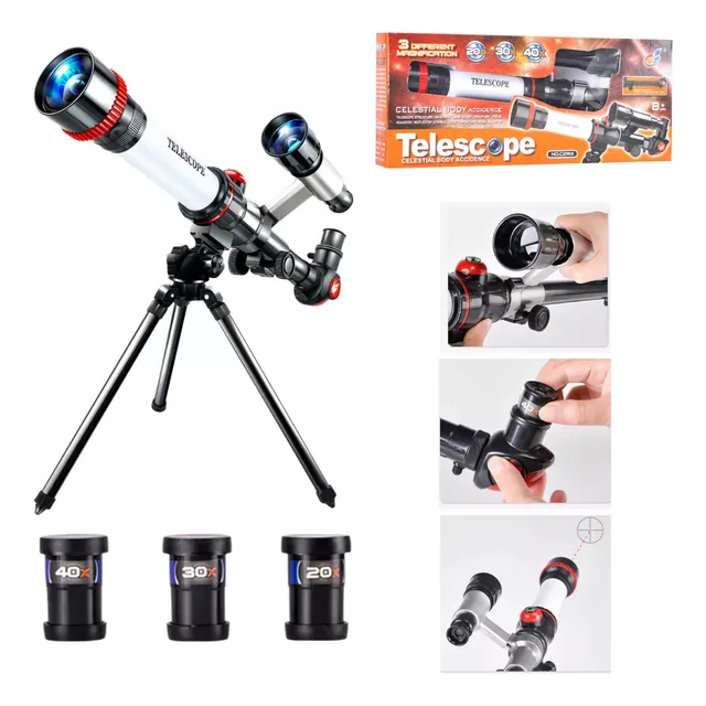 Promoção Telescópio Refrator Astronomia Infantil C/ Tripé 
