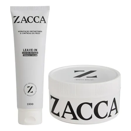 Kit Leave In E Cera Modeladora Efeito Brilho Zacca Fixacao ZACCA