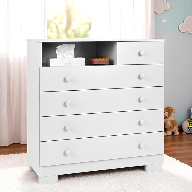 Cômoda Infantil Amora 5 Gavetas Com Pés Cor Branco Cômoda Infantil Amora 5 Gavetas Com Pés Cor Branco