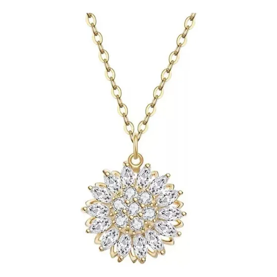 Collar Cadena Girasol Giratorio De Mujer