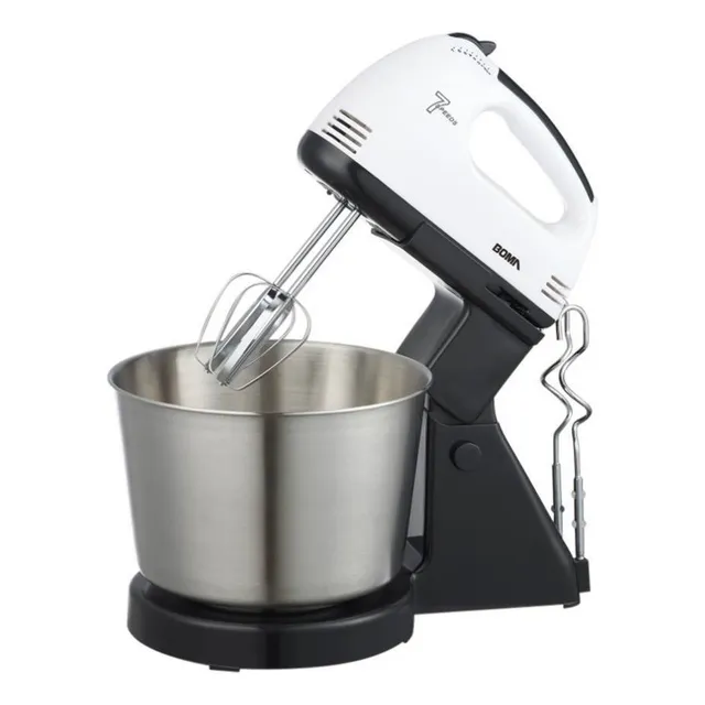 Batidora Electrica De Pie Con Bowl De Acero Inoxidable 260w
