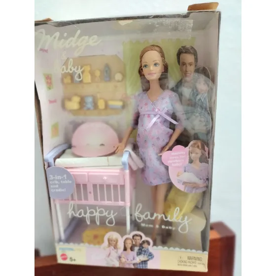 Hermosa Barbie Midge Embarazada  2002 Con Bebé Alan Y Ryan.