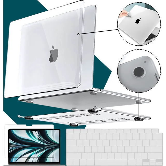 Combo Protector Funda Portatil Macbook Air Forro Case Rígido