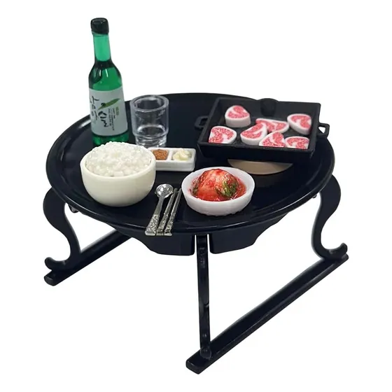Juego De Samgyupsal De Barbacoa De Comida Coreana En Miniatu