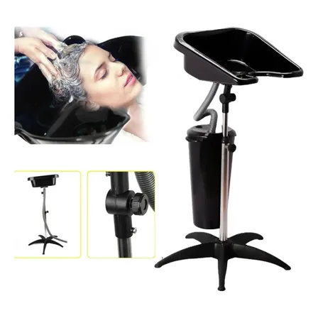 Lavabo Portatil Estetica Salon Belleza Spa Lava Cabezas  Negro