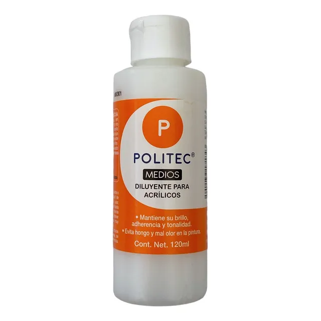 Medio Diluyente Pintura Acrilica 120ml Politec Aerografo