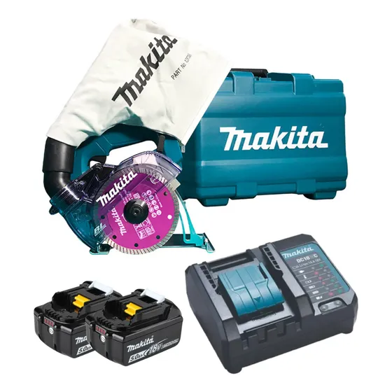 Serra Mármore Makita 2 Baterias 18v 5ah Dcc500zkx1 Bivolt