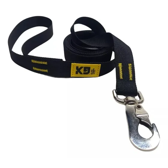 Correa 5 Metros Larga Perros Adiestramiento Anzuelo K9 Dog Color Negro