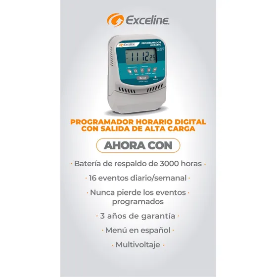 Programador Horario Digital Exceline