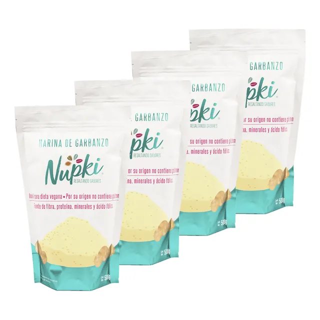 4 Pack Harina De Garbanzo = 2 Kg · Vegana Sin Gluten Pura Ce