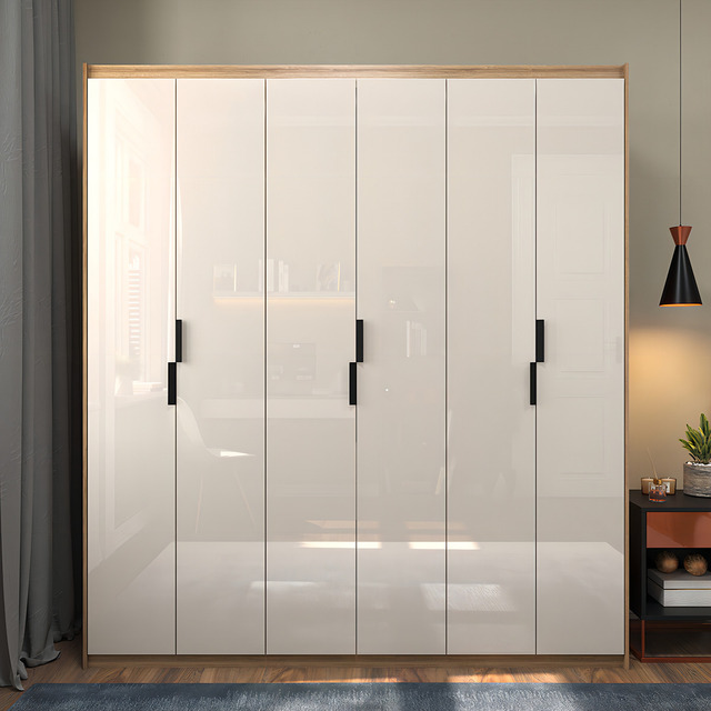 Guarda-roupa Roupeiro 200x180cm Casal 6 Portas 2 Gavetas Madeirado E Off White - Espaço Am... Guarda-roupa Roupeiro 200x180cm Casal 6 Portas 2 Gavetas Madeirado E Off White - Espaço Am...