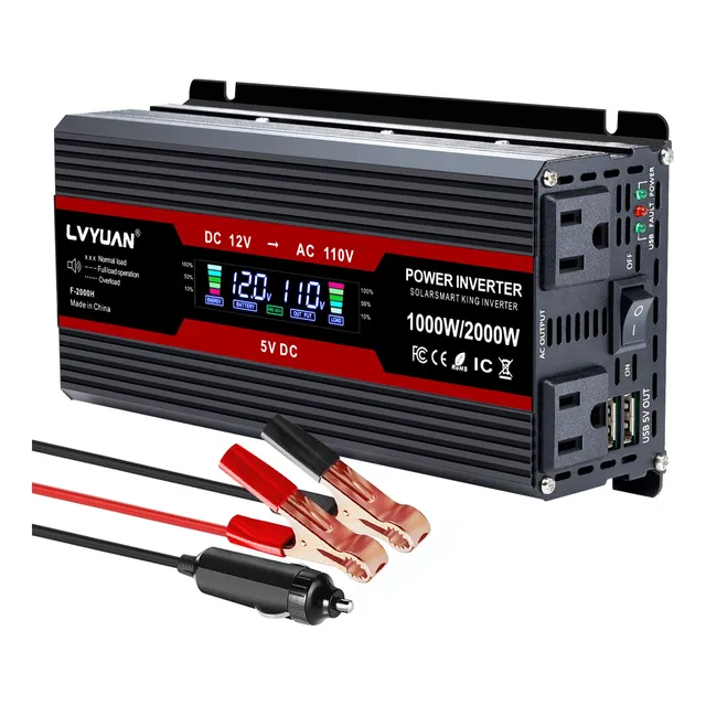 Inversor De Corriente Para Automóvil Lvyuan 1000w 12v A