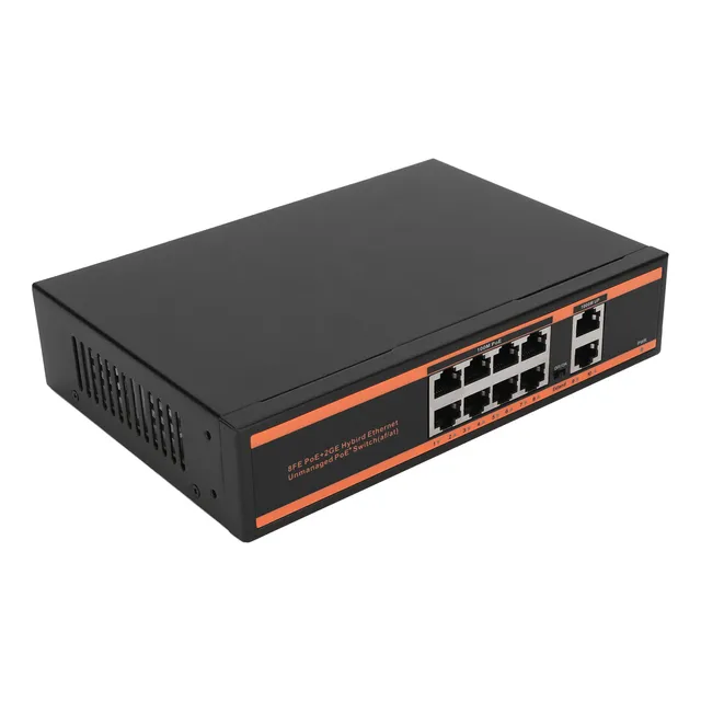 Enchufe Poe 100m 1000m De 10 Puertos No Gestionado Compatibl