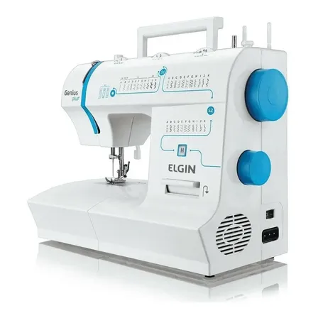 Máquina De Costura Genius Plus Jx-4035 Elgin Cor Branco