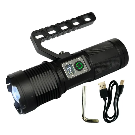 Lampara Tactica Recargable 3000 Lm Largo Alcance 200 Metros