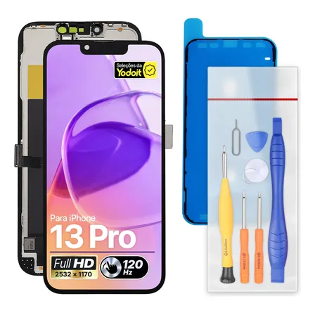 Tela Compativel iPhone 13 Pro Frontal Full Hd Incell Lcd Kit Preto