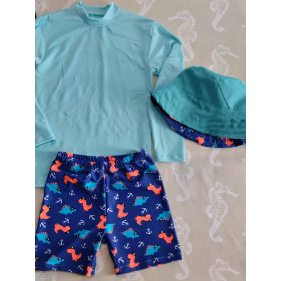 Traje De Baño Niño | 3 Piezas | Manga Larga | Sudadera