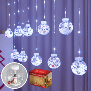 Bola De Navidad Luces Led De Cortina Decorativa Navideña Bola De Navidad Luces Led De Cortina Decorativa Navideña
