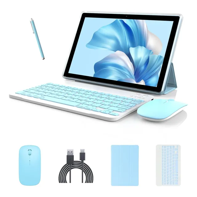 Tablet Android 14, Tabletas 2 En 1 De 10 Pulgadas Con Tecla