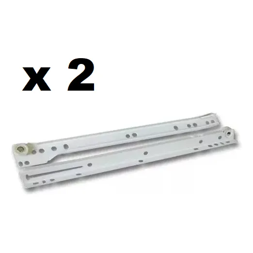2jgos Correderas Blancas Riel Para Gavetas Corredera 45 Cms 