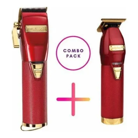 Pack Babyliss Pro Trimmer + Clipper Roja Inalámbrica