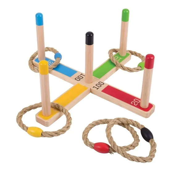 Juego Tejo Madera Con Cuerda Puntuación Bigjig Niños 3 Años+