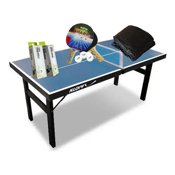 Mini Mesa Ping Pong 1003 Klopf + Kit 5055 + Kit 6 Bol + Capa