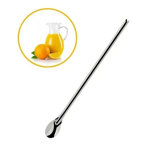 Colher Longa Bailarina Inox Para Mexer Suco Leite Jarra 30cm