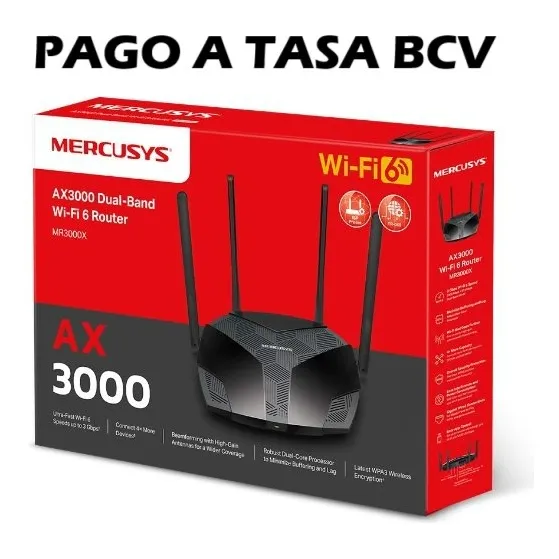 Router Mercusys Mr80x Ax3000 Doble Banda 3000 Mbps