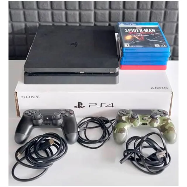 Sony Playstation 4 500gb Ps4 Con 2 Control Y 5 Juegos Fisico