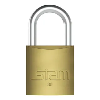 Cadeado 30mm Latão Maciço Reforçado Stam Cor Dourado Cadeado 30mm Latão Maciço Reforçado Stam Cor Dourado