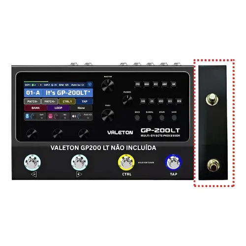 ギター VALETON GP-200LT Pedaleira Valeton GP-200LT Multi-Efeitos USB-C Portátil Preta 240