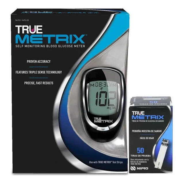 Glucómetro True Metrix + 60 Tiras Reactiva + 10 Lancetas