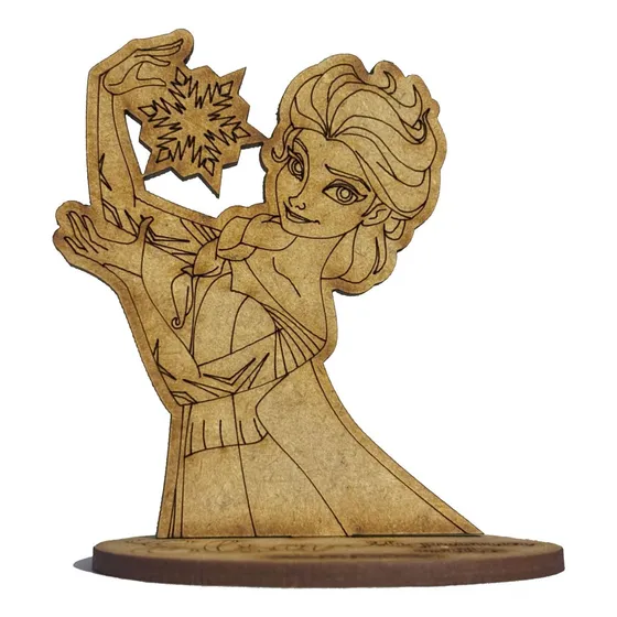 20 X Souvenir Frozen Cumpleaños 8cm Alto - Fibrofácil -