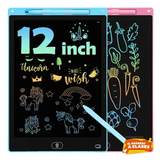 Tableta 12p De Escritura Lcd Para Dibujo A Color De Niños