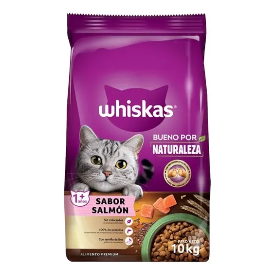 Whiskas Salmón 10kg Alimento Seco Para Gatos