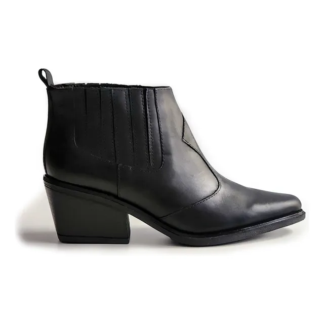 Botas Texanas De Cuero Vacuno Nina