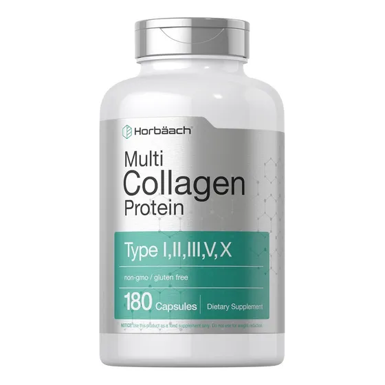 Suplemento Horbaach Colágeno Múltiple 2000 Mg 180 Cápsulas Sabor Sin Sabor