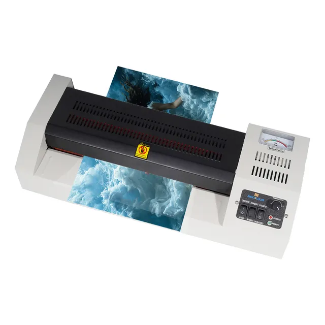 Plastificadora Laminadora Mecolour MM-106 Refiladora 315mm de Ancho Máx Laminadora Térmica en Frío 8.5x11 con Control de Temperatura Ntc 90-s Warm Up A4/a5/a6 para Hogar Escuela