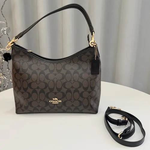 バッグ COACH Hobo Signature Shoulder Bag Bolsa Coach Hobo Bolsa De Ombro De Luxo Com Logotipo De Meta