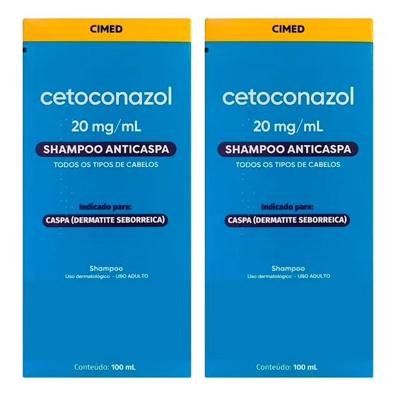 Kit 2 Shampoo Anticaspa Cetoconazol Cimed Todos Tipos De Cab
