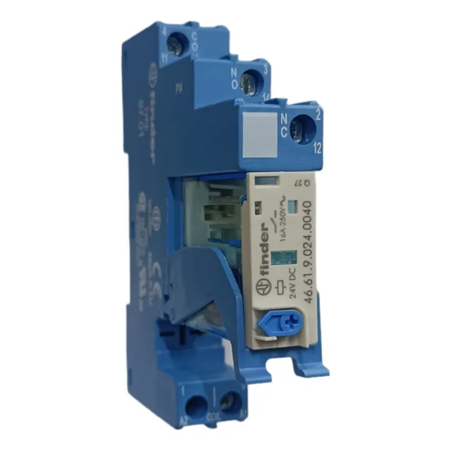 Relay Relé Encapsulado Finder 24vdc 5 Pines 16a Con Base