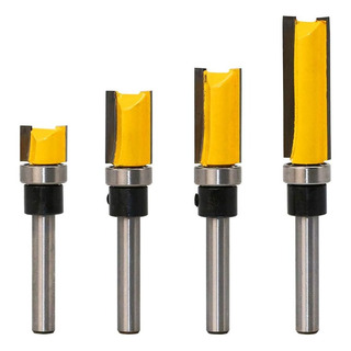 4 Brocas Fresa Recta Perfiladora Corte Router 1/4 Carpintero 4 Brocas Fresa Recta Perfiladora Corte Router 1/4 Carpintero