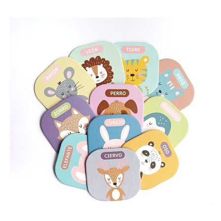 Juego De Mesa Para Niños Memoria De Animales Juego De Mesa Para Niños Memoria De Animales