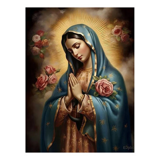 Hh F Kit De Pintura Diamante 5d Virgen María Rosas 40x50 Hh F Kit De Pintura Diamante 5d Virgen María Rosas 40x50