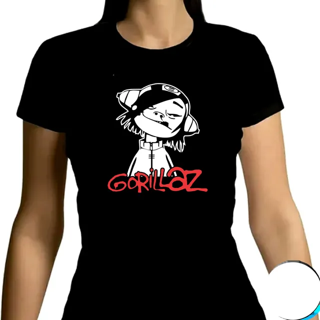 Franela Rock Gorillaz Dama