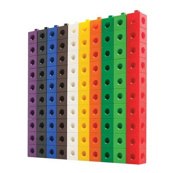 Cubos Conectores X100 X10 Colores, Método Singapur 
